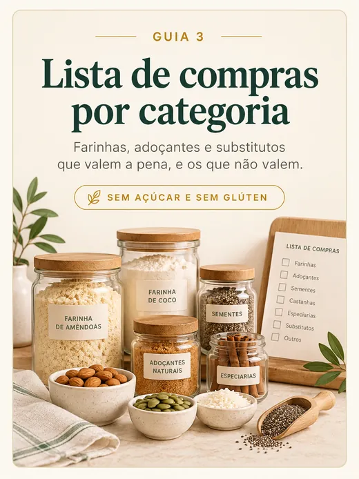 Capa do guia Lista de compras por categoria